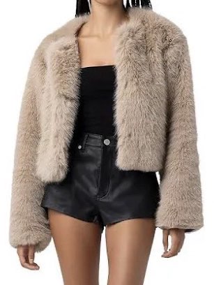 Cropped Faux Fur Jacket