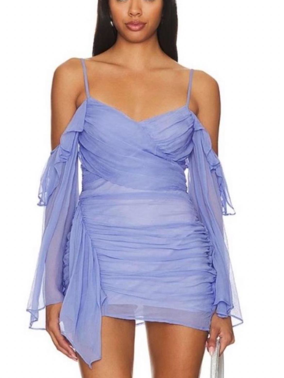 Violaine Mini Dress in Pale Violet
