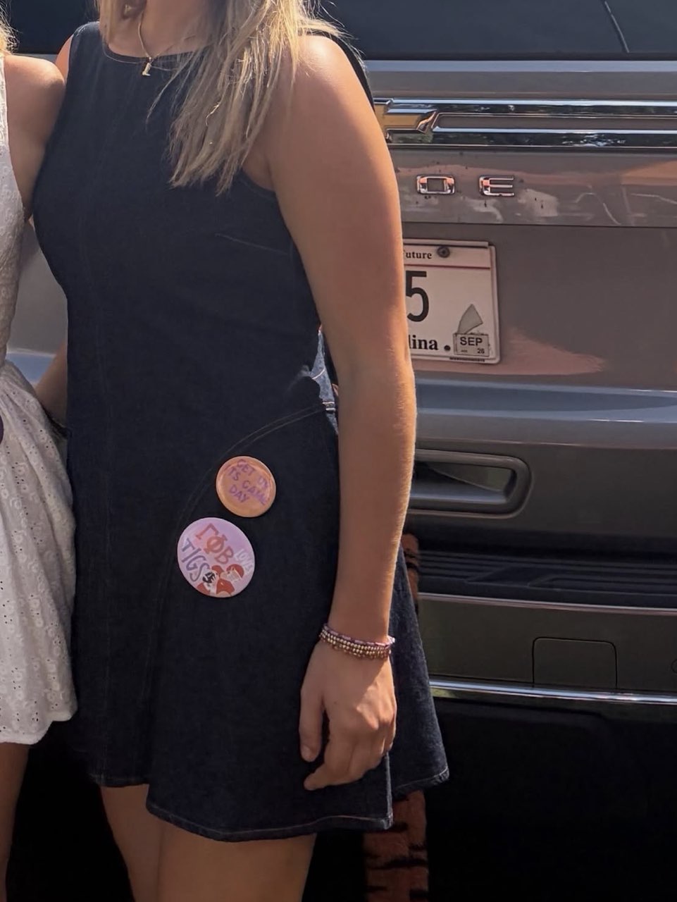 dark denim mini dress open bow tie back