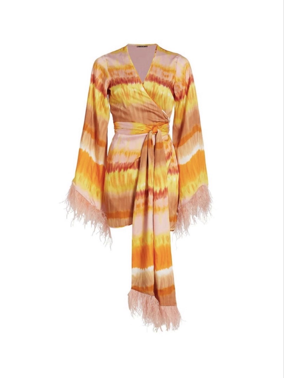 Alexis Orange and Pink Tie-Dye Mini Dress
