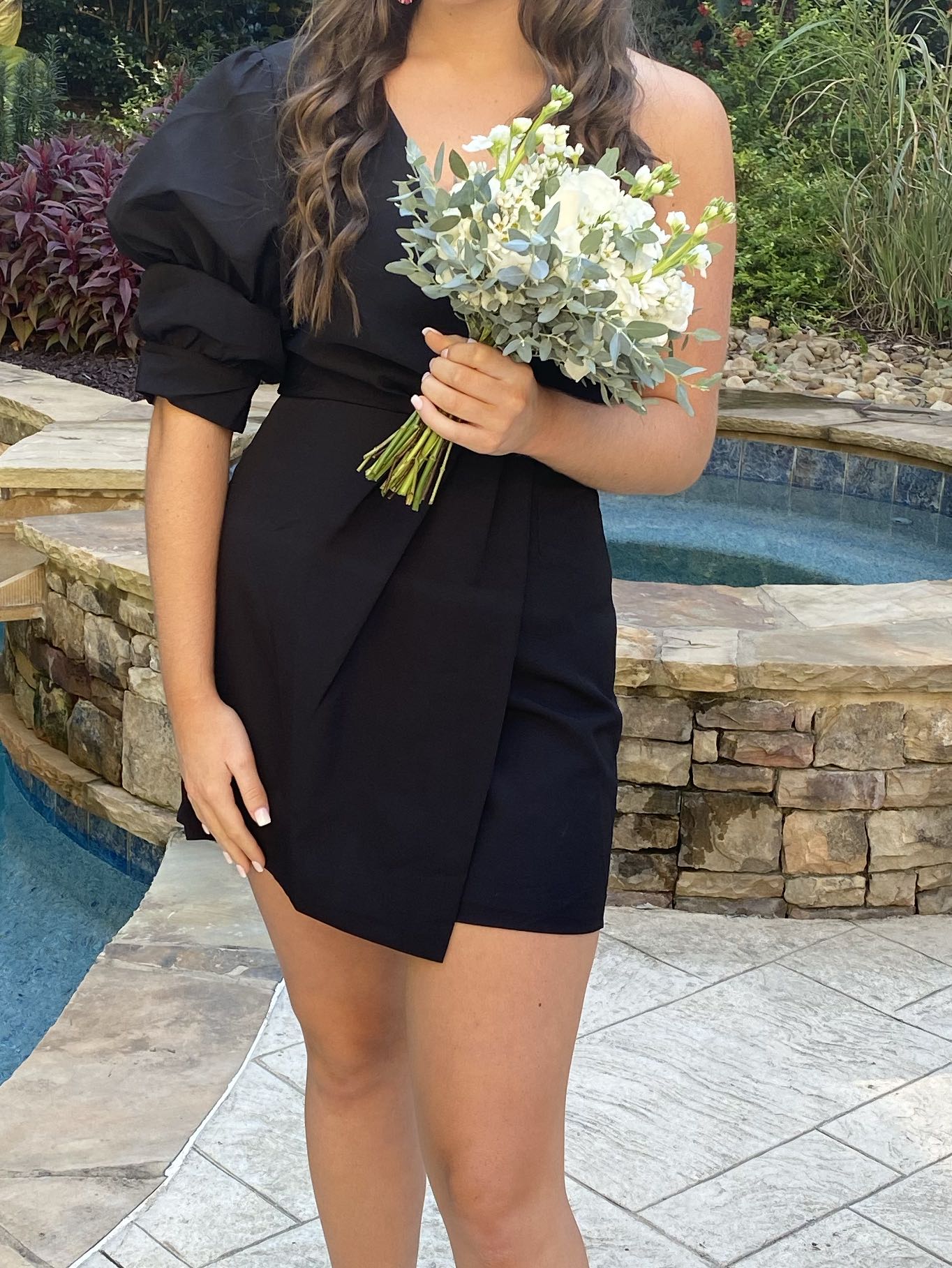 black mini dress