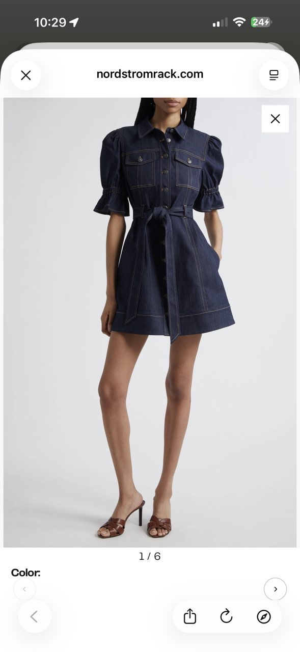 Dark Wash Denim Mini Dress