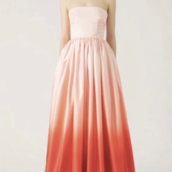Sau Lee Pink and red ombré gown