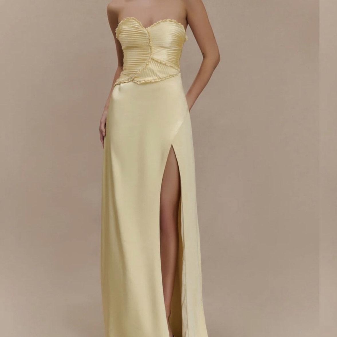 meshki Satin maxi dress