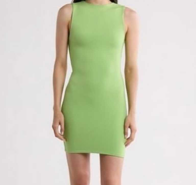 Lime Green Sleeveless Bodycon Mini Dress