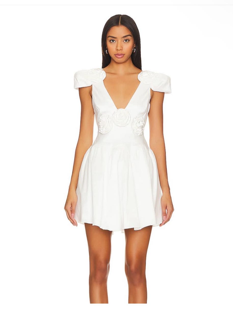 white mini dress