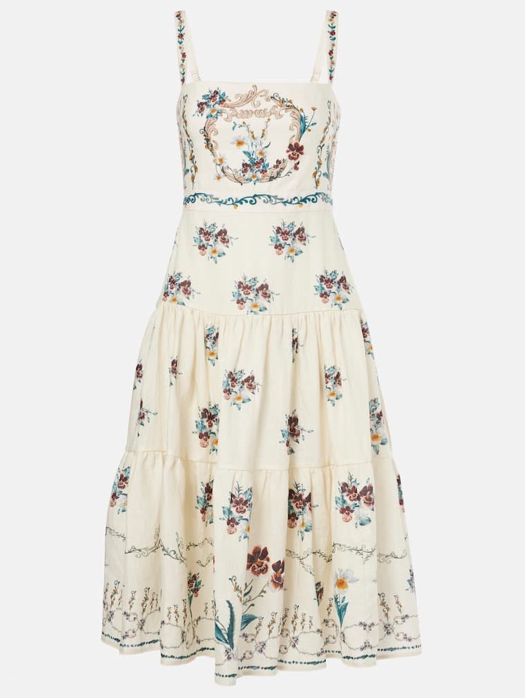 Floral Tiered Midi Dress