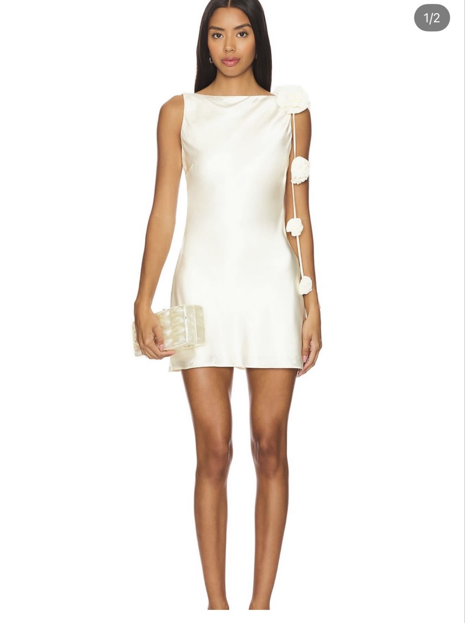 Backless ivory dress