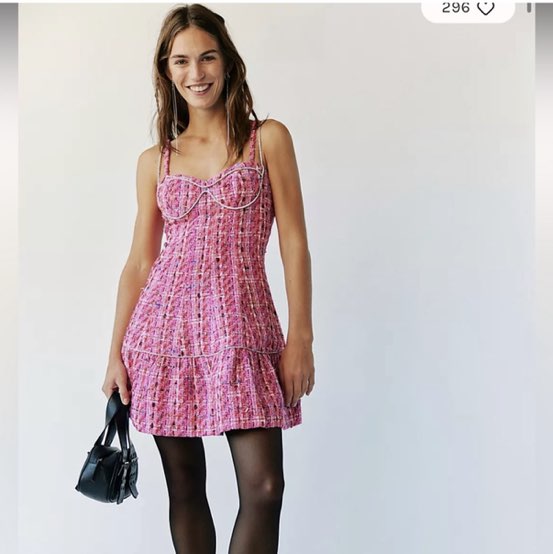 Cecilia B Pink Tweed Mini Dress