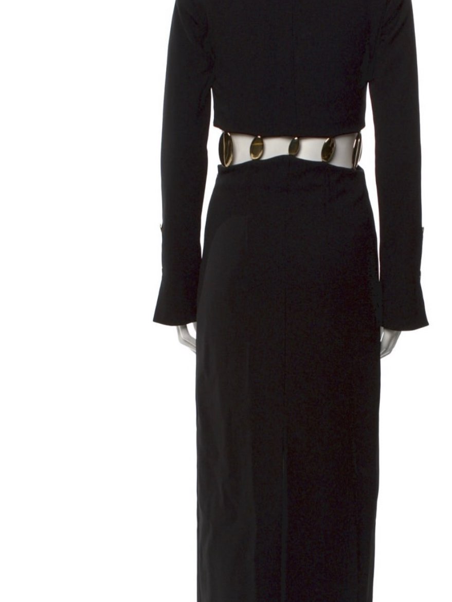 Black Long Sleeve Cutout Maxi Dress