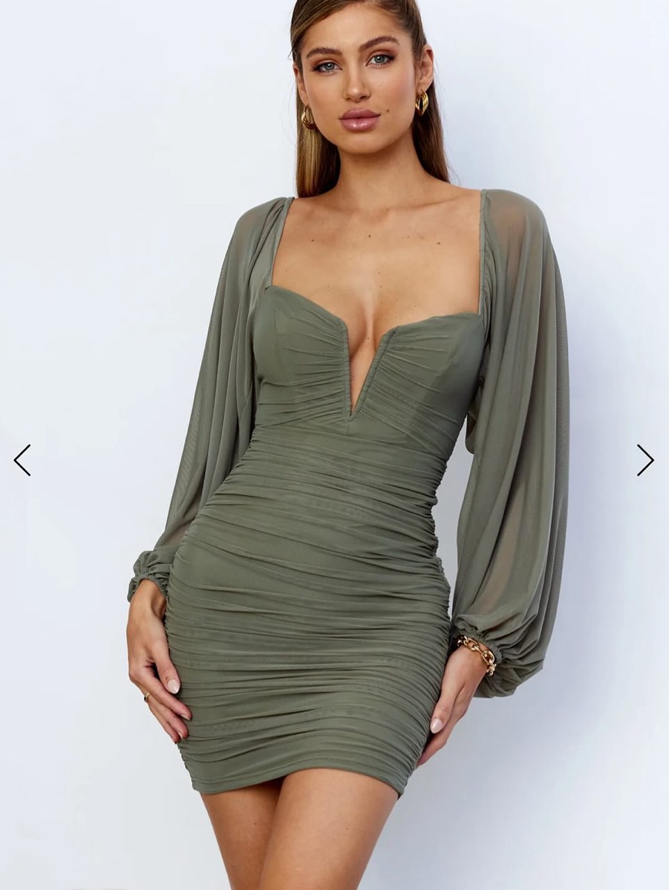Whiskey Sour Dress Olive
