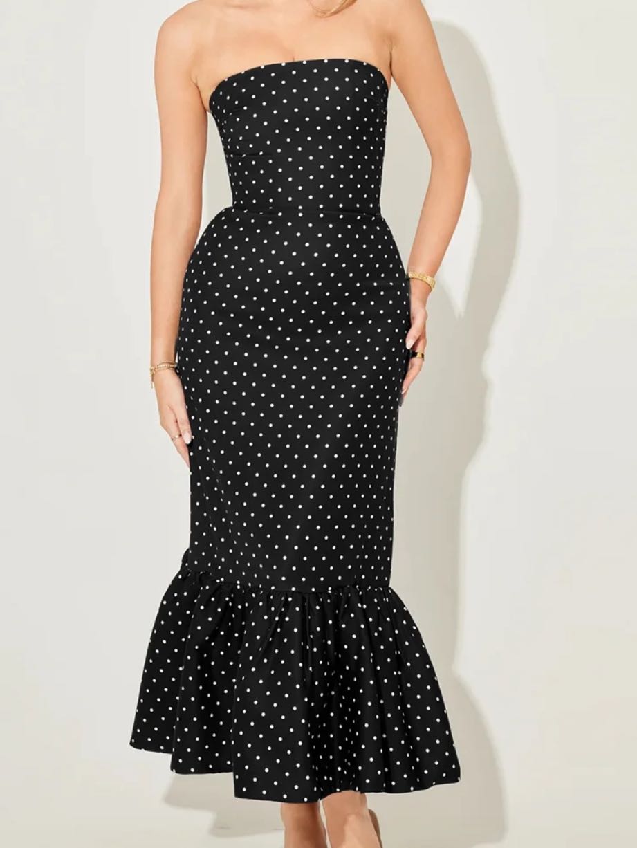 Polkadot maxi dress