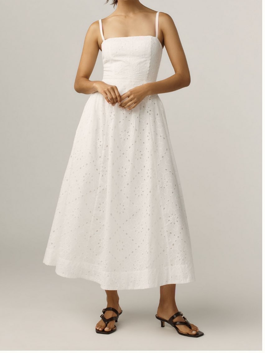 Reformation Eyelet Midi Dress