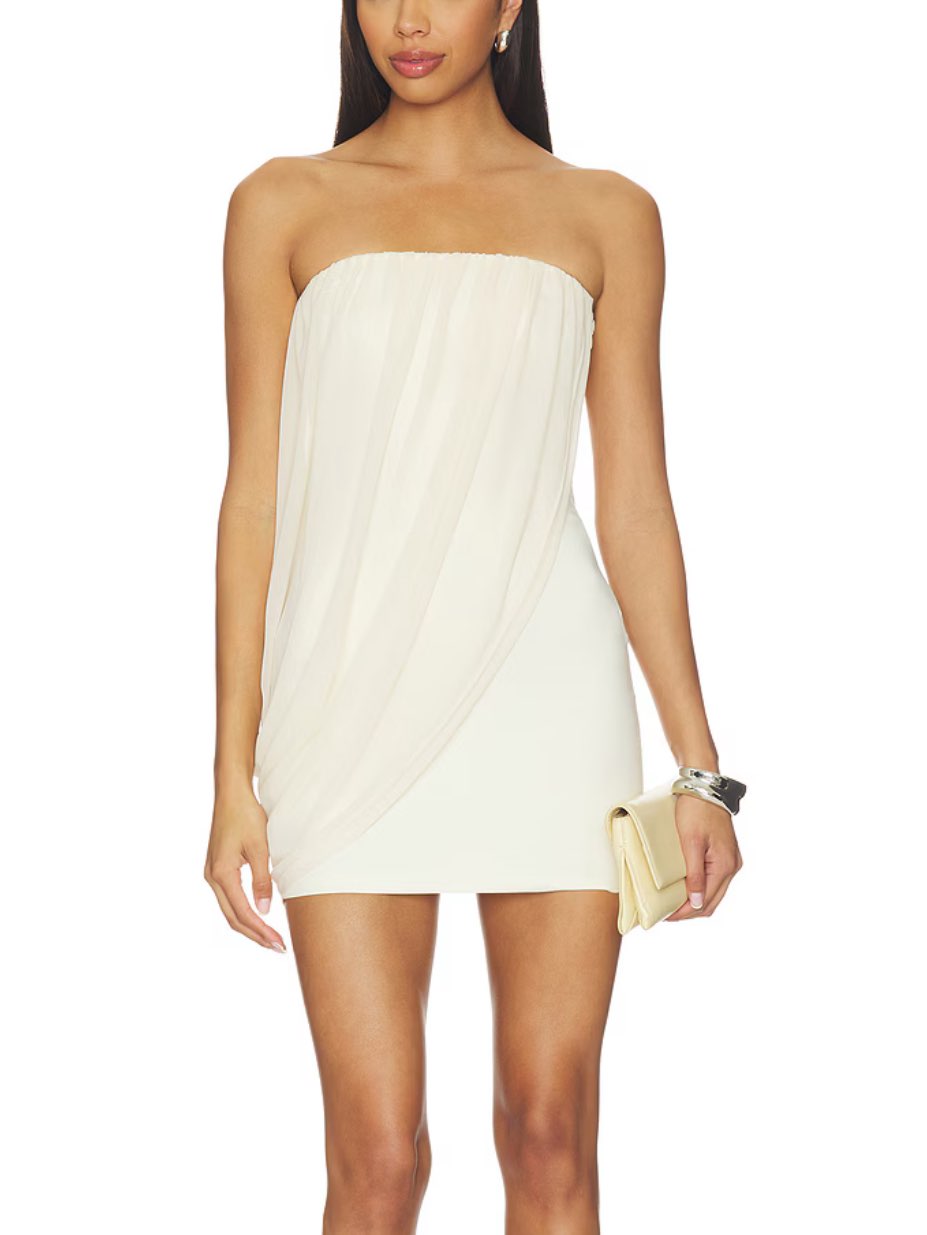 Elodie Mini Dress in Ivory