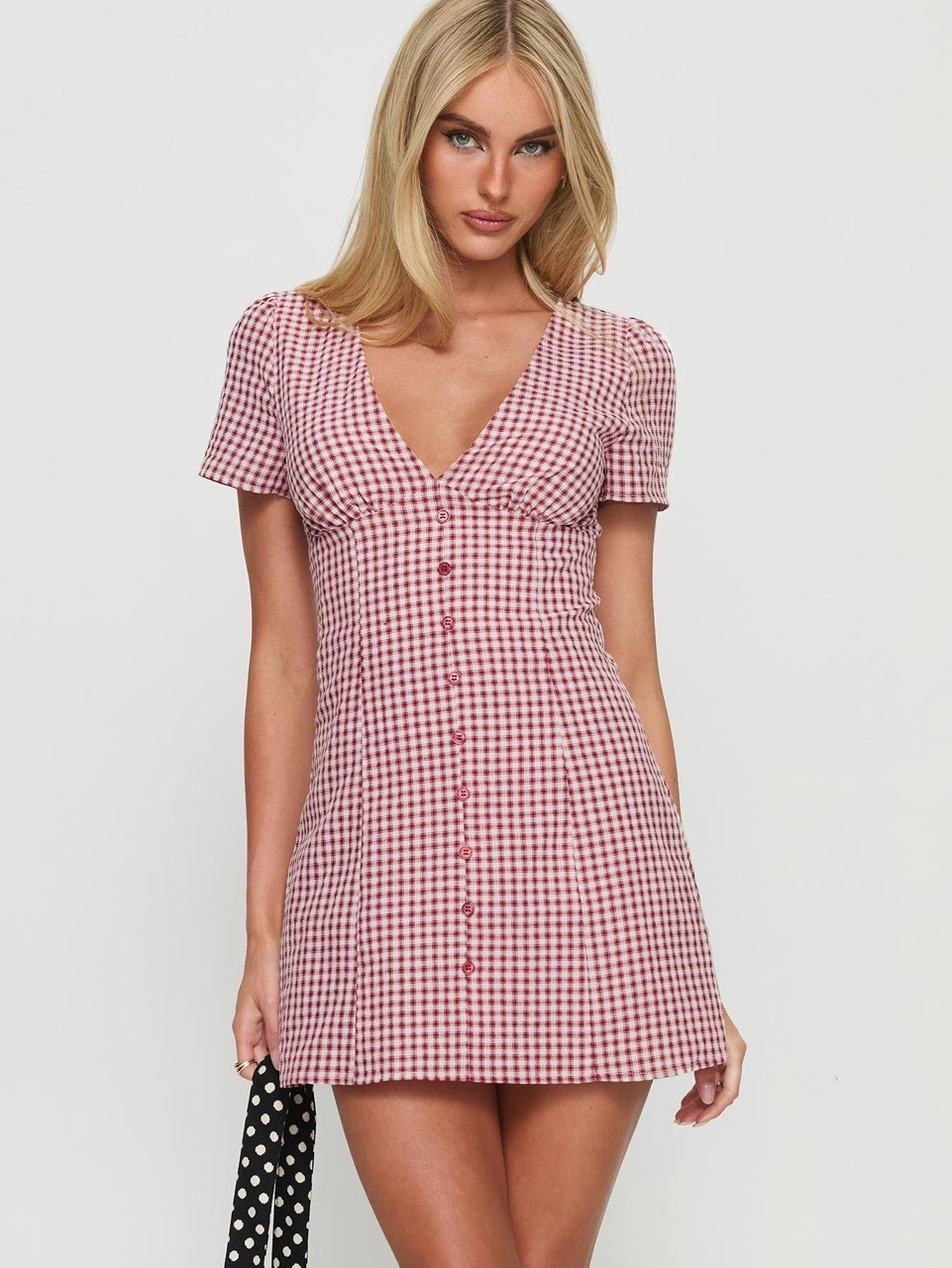 Loveliness Playsuit - Red Check
