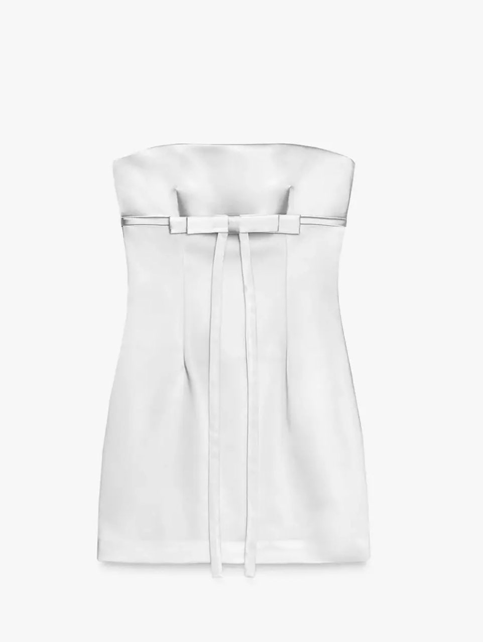 Silver Strapless Mini Dress