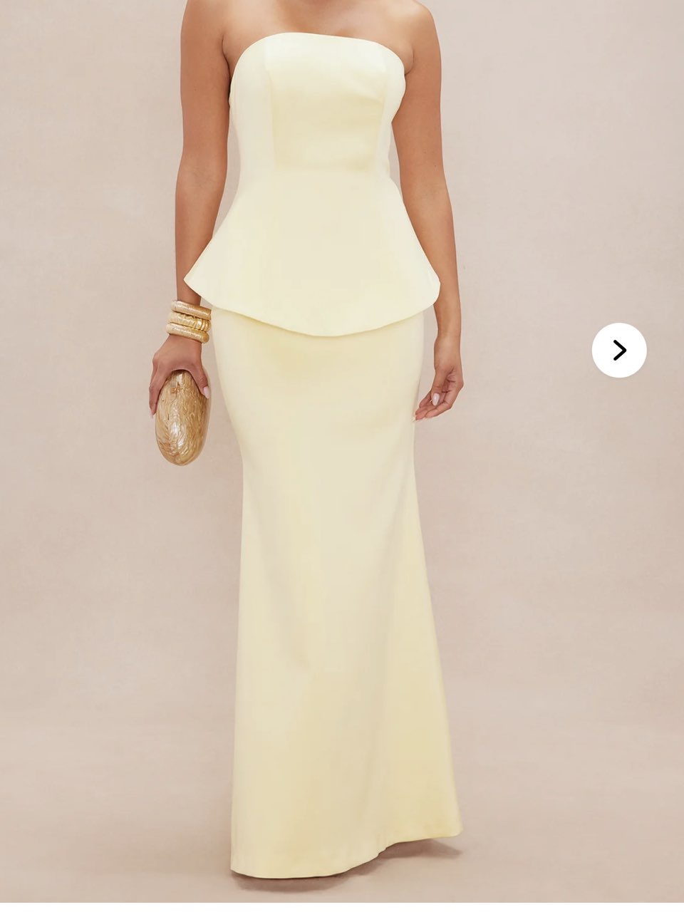 Yellow formal maxi dress