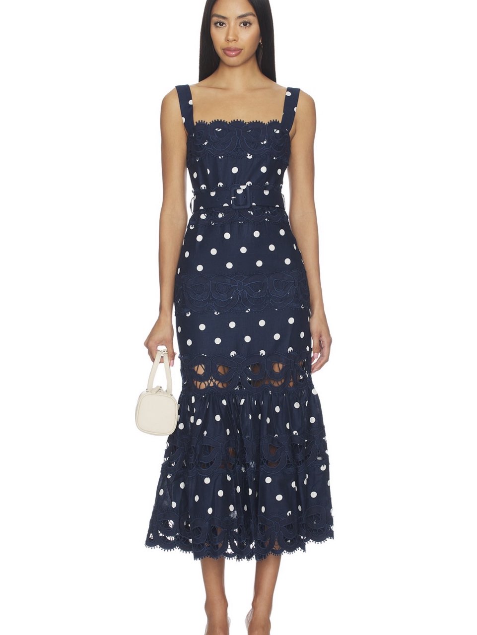 Navy Polka Dot Dress
