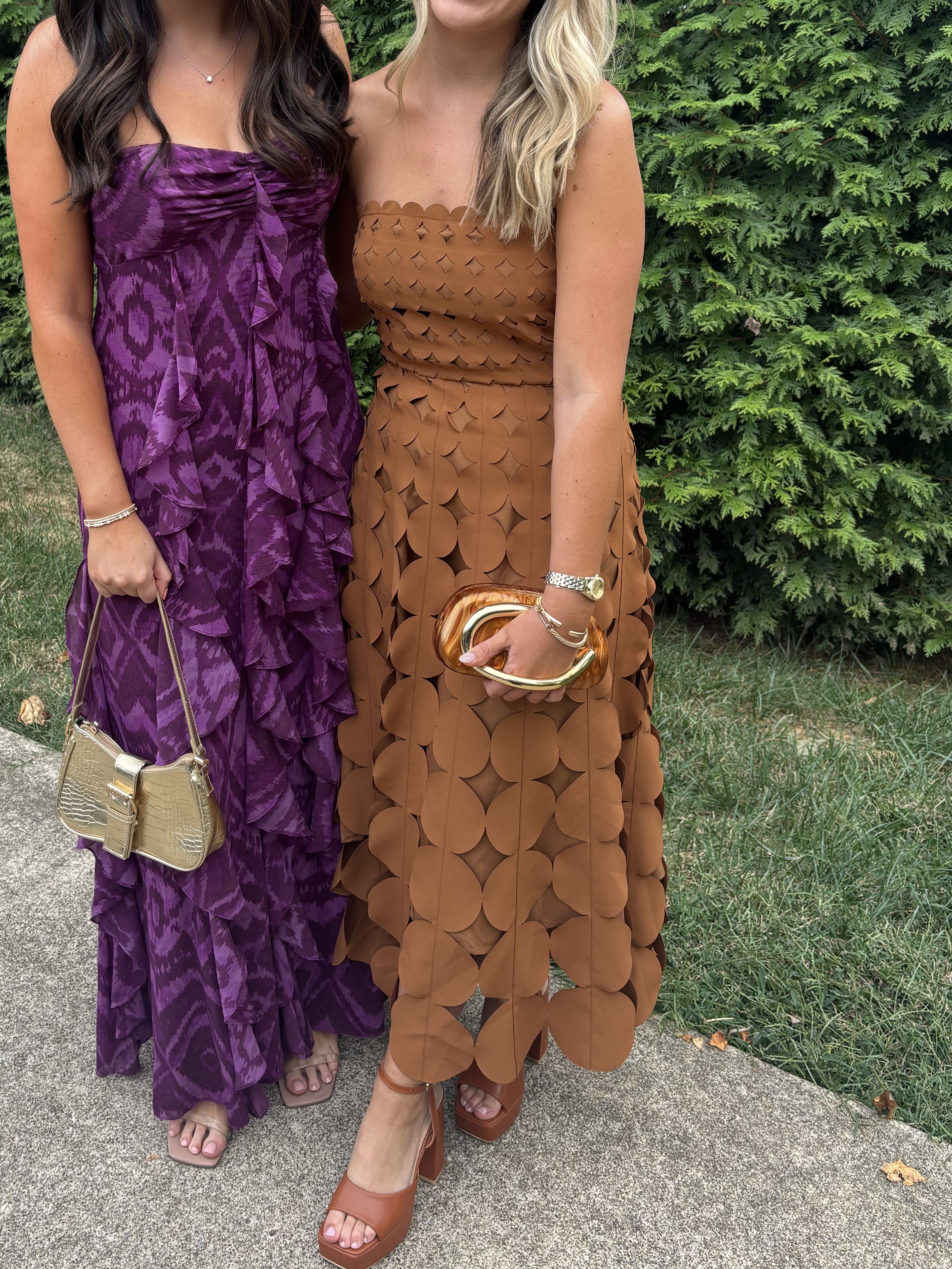 Strapless Brown Dress