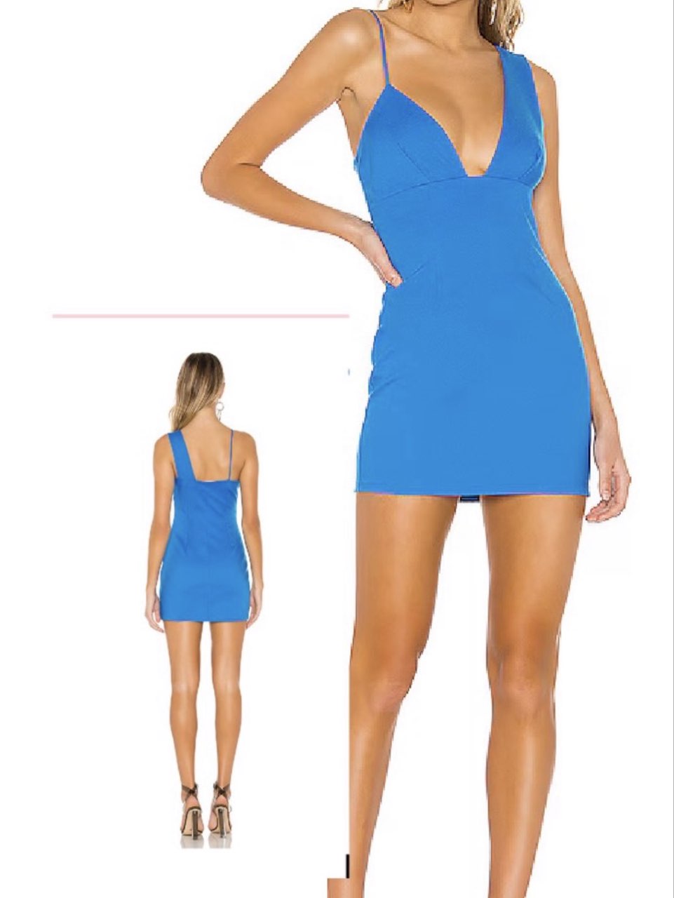 Cobalt Blue Bodycon Mini Dress