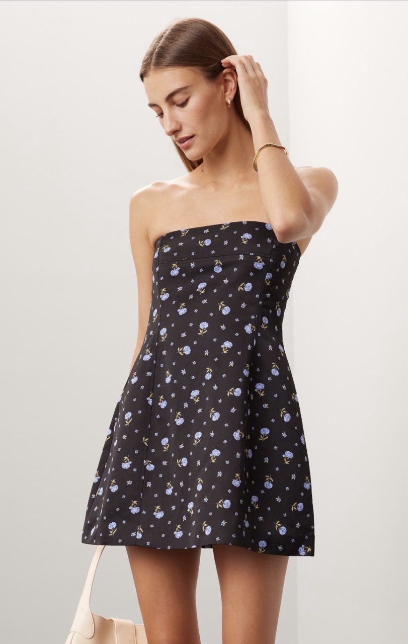 WeWoreWhat Strapless Peplum Dress
