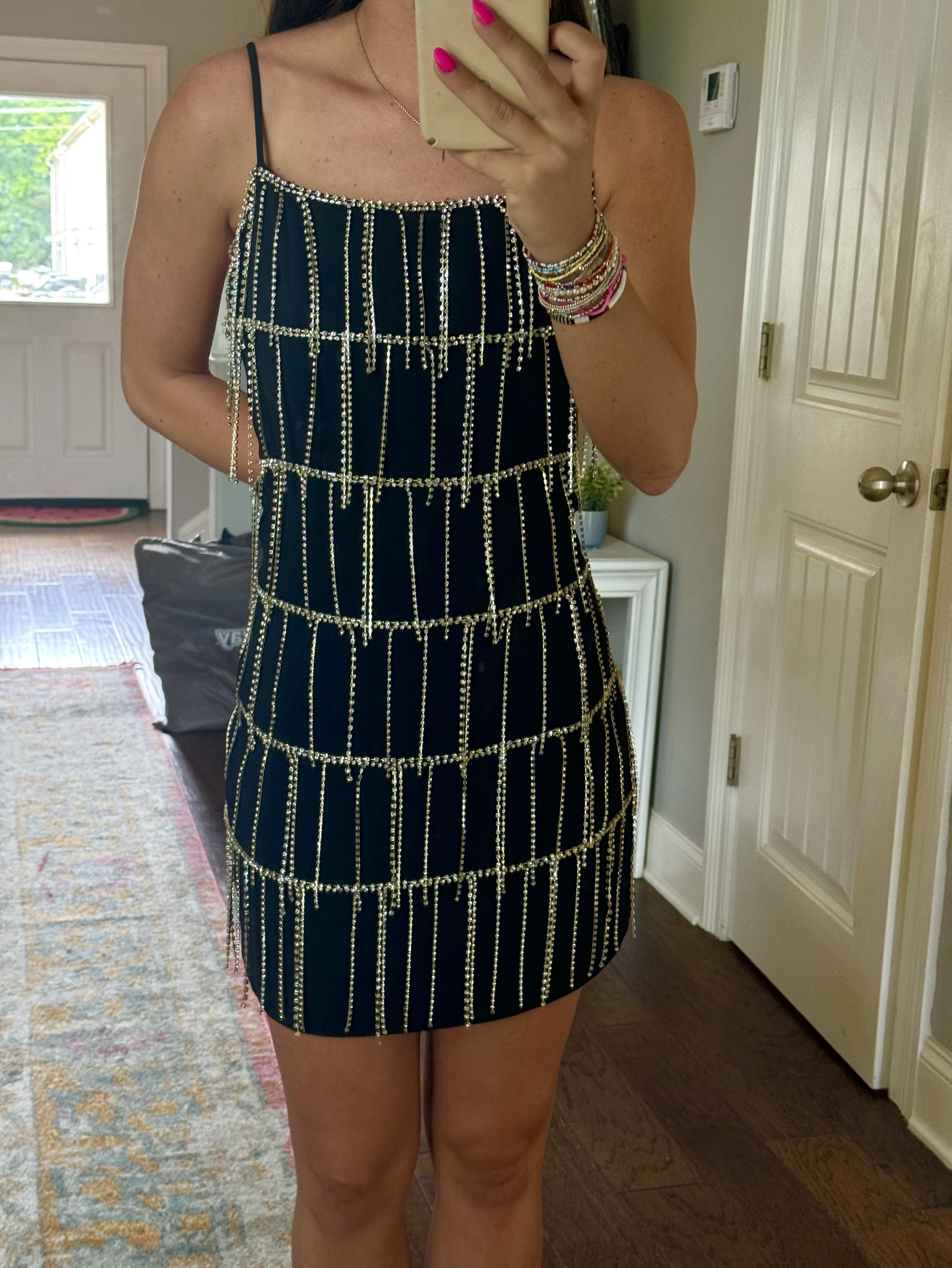 Caroline Embellished Mini Dress