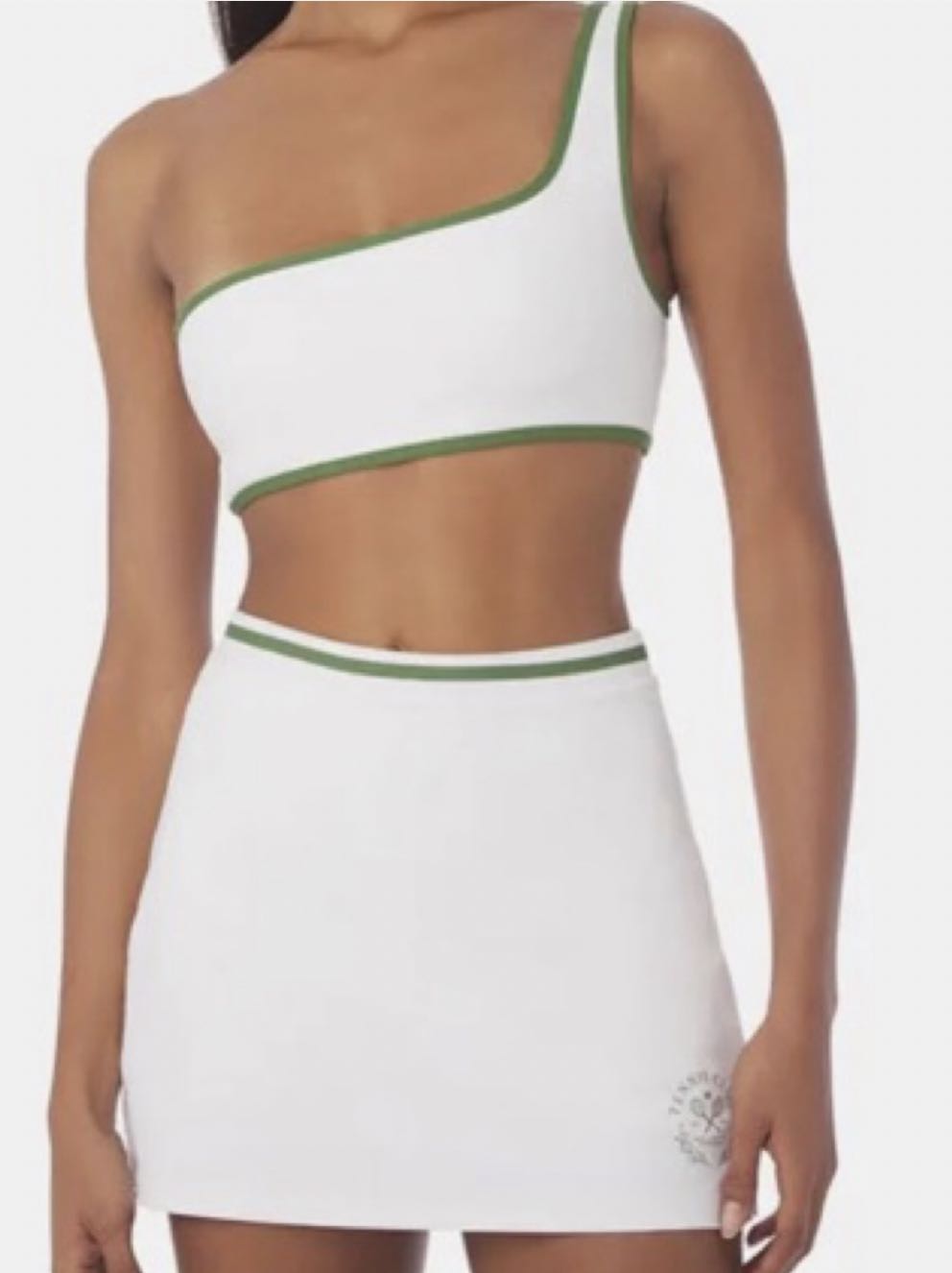 Asymmetrical Crop Top and Mini Skirt Set