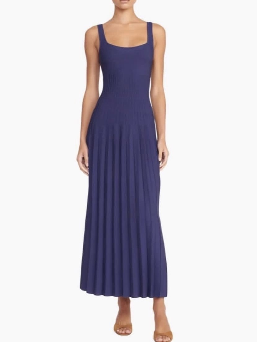 STAUD Ellison Navy Maxi dress size XS