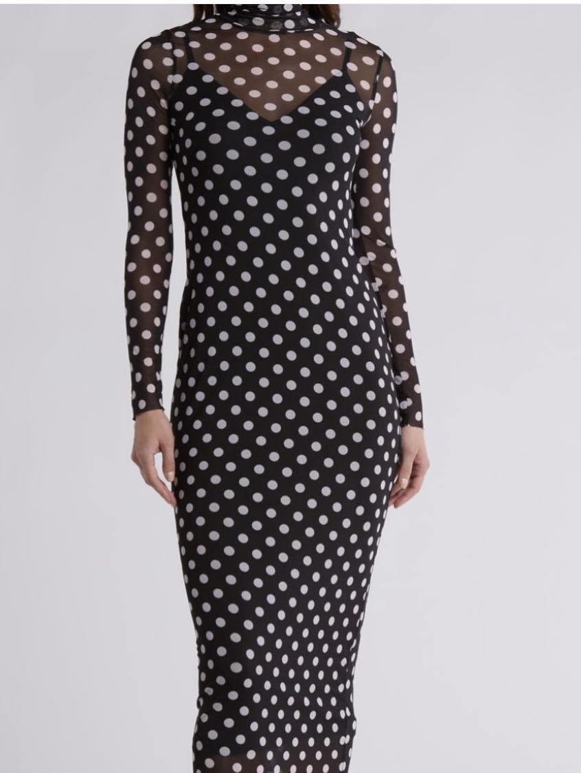 Mesh long dress