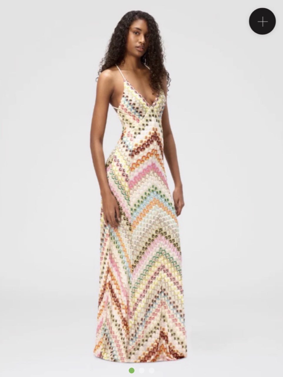 Colorful Chevron Knit Maxi Dress