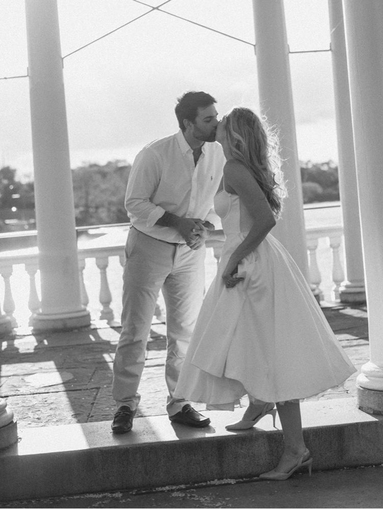 White A-Line Midi Dress