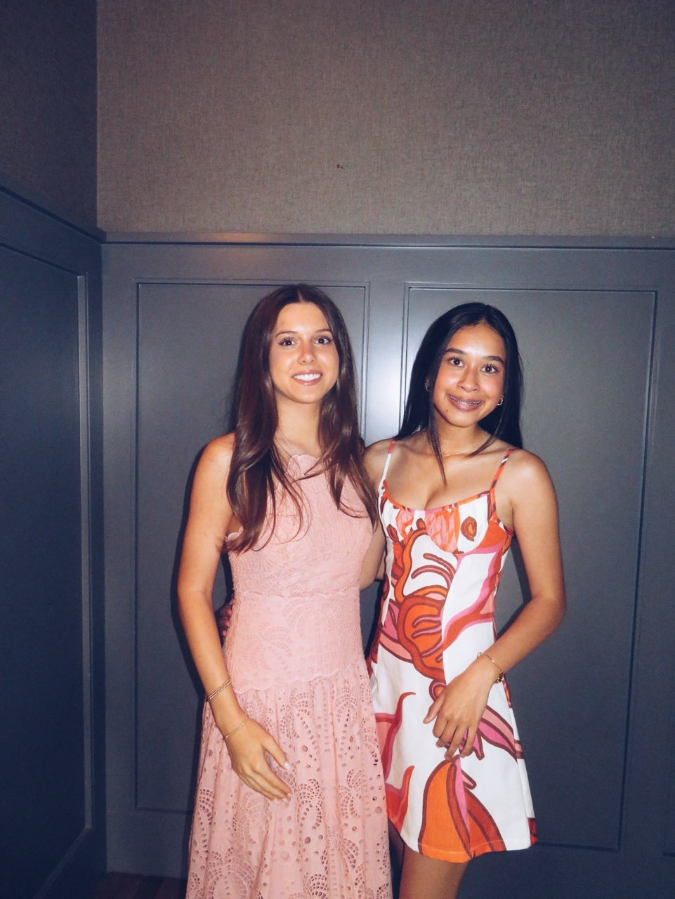 Orange and White Abstract Swirl Mini Dress