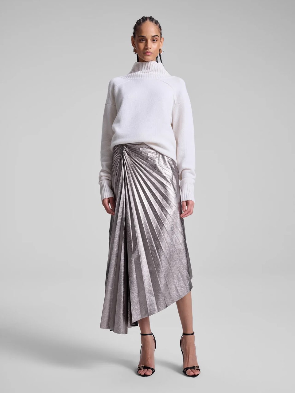 ALC Silver Maxi Skirt