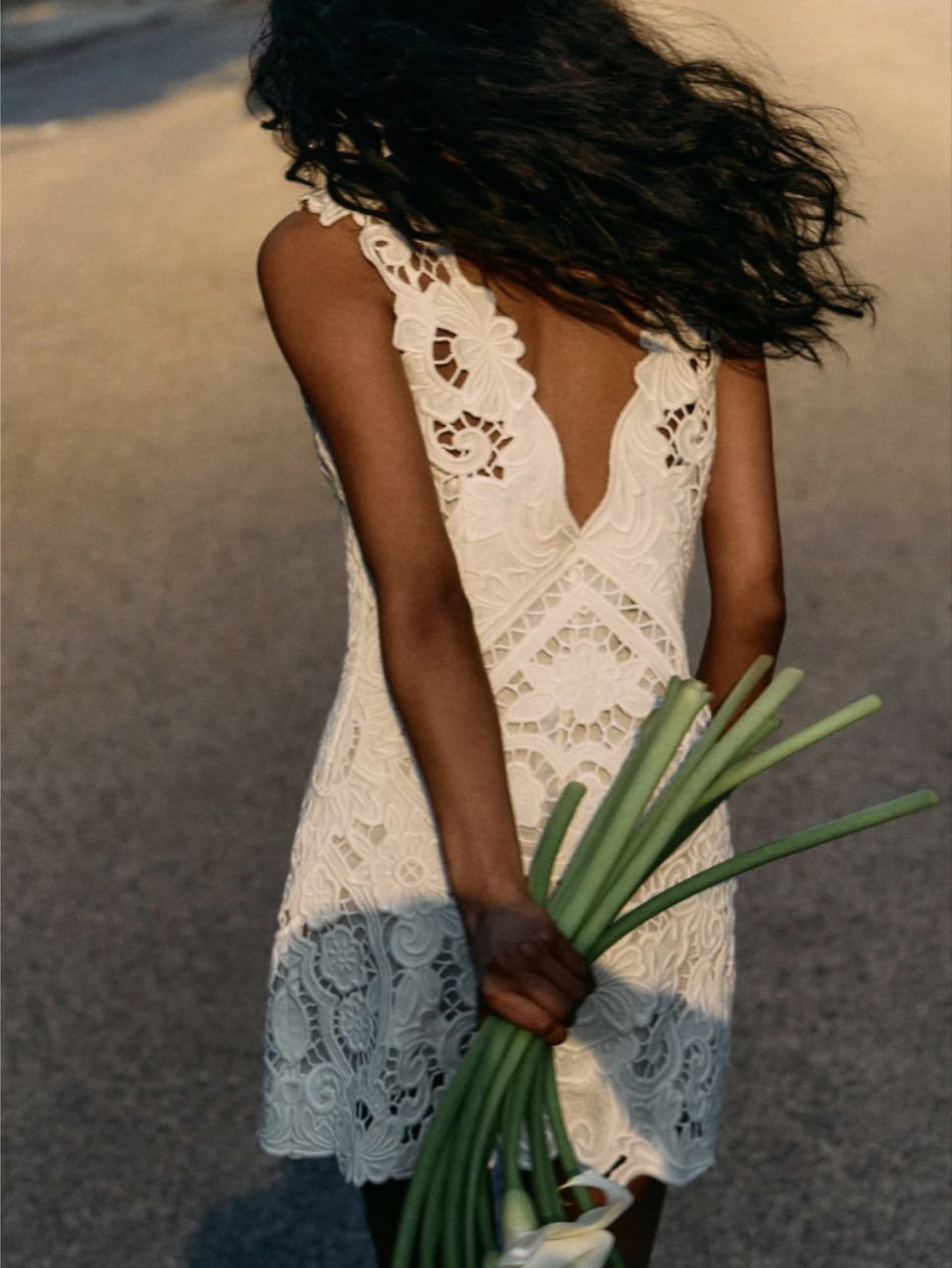 White Crochet Mini Dress