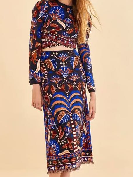 Farm Rio Nature Beauty Knit Skirt Set