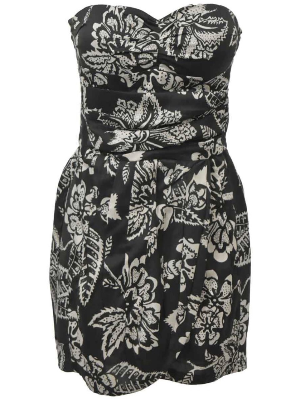 Strapless Floral Mini Dress
