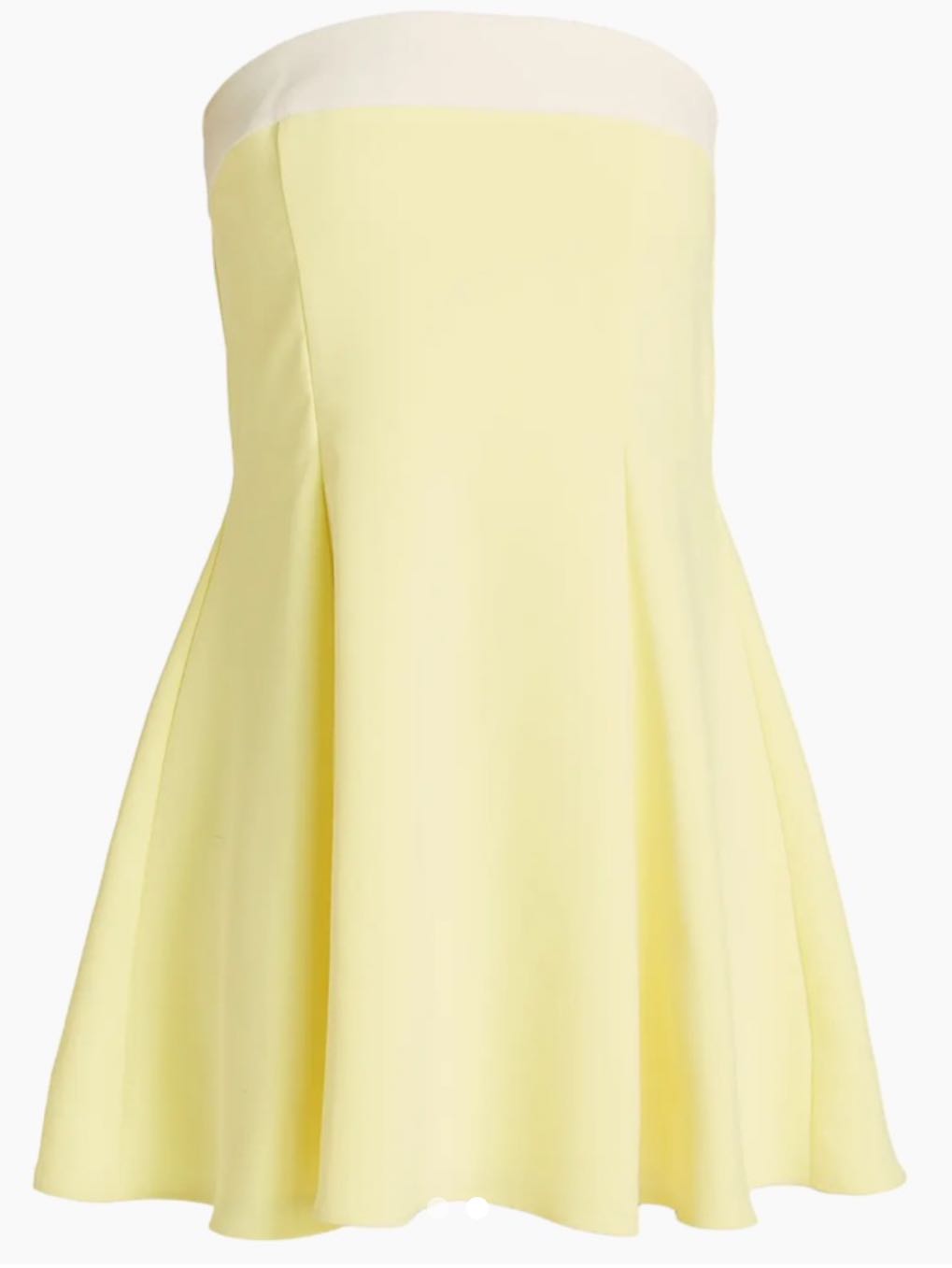 Strapless yellow dress