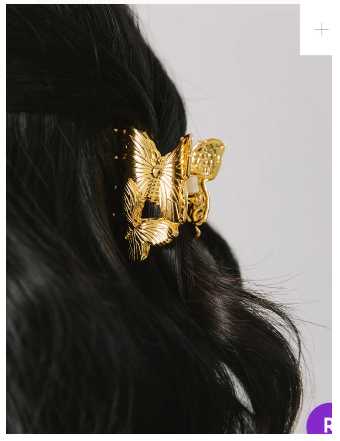 Gold Butterfly Hair Clip