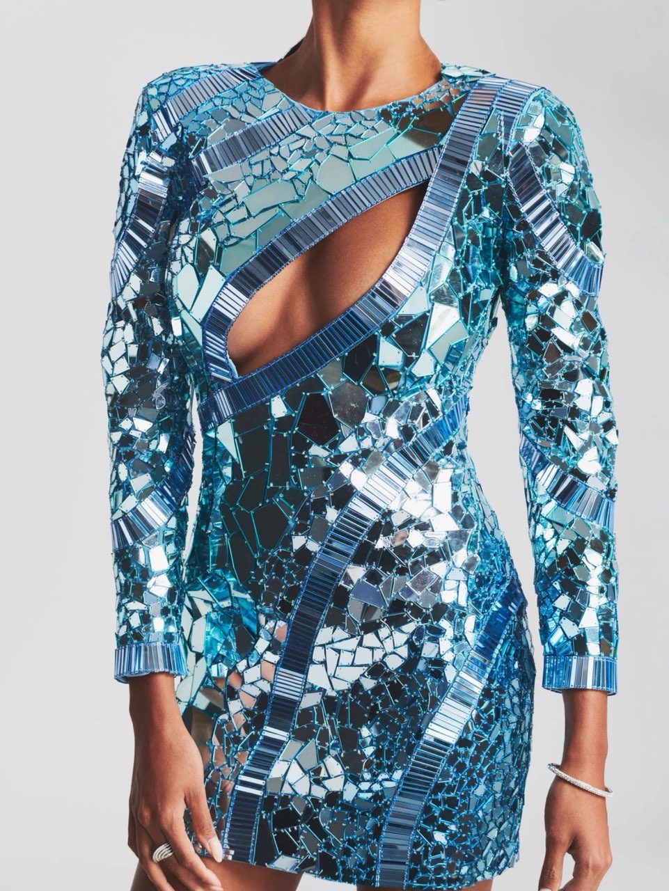 Mirrored Cutout Mini Dress