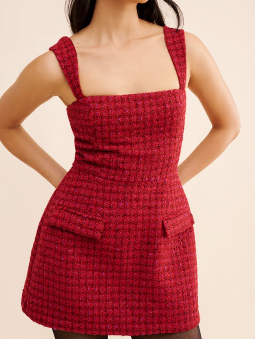 Amanda Uprichard Bethany Wool Blend Skort Romper