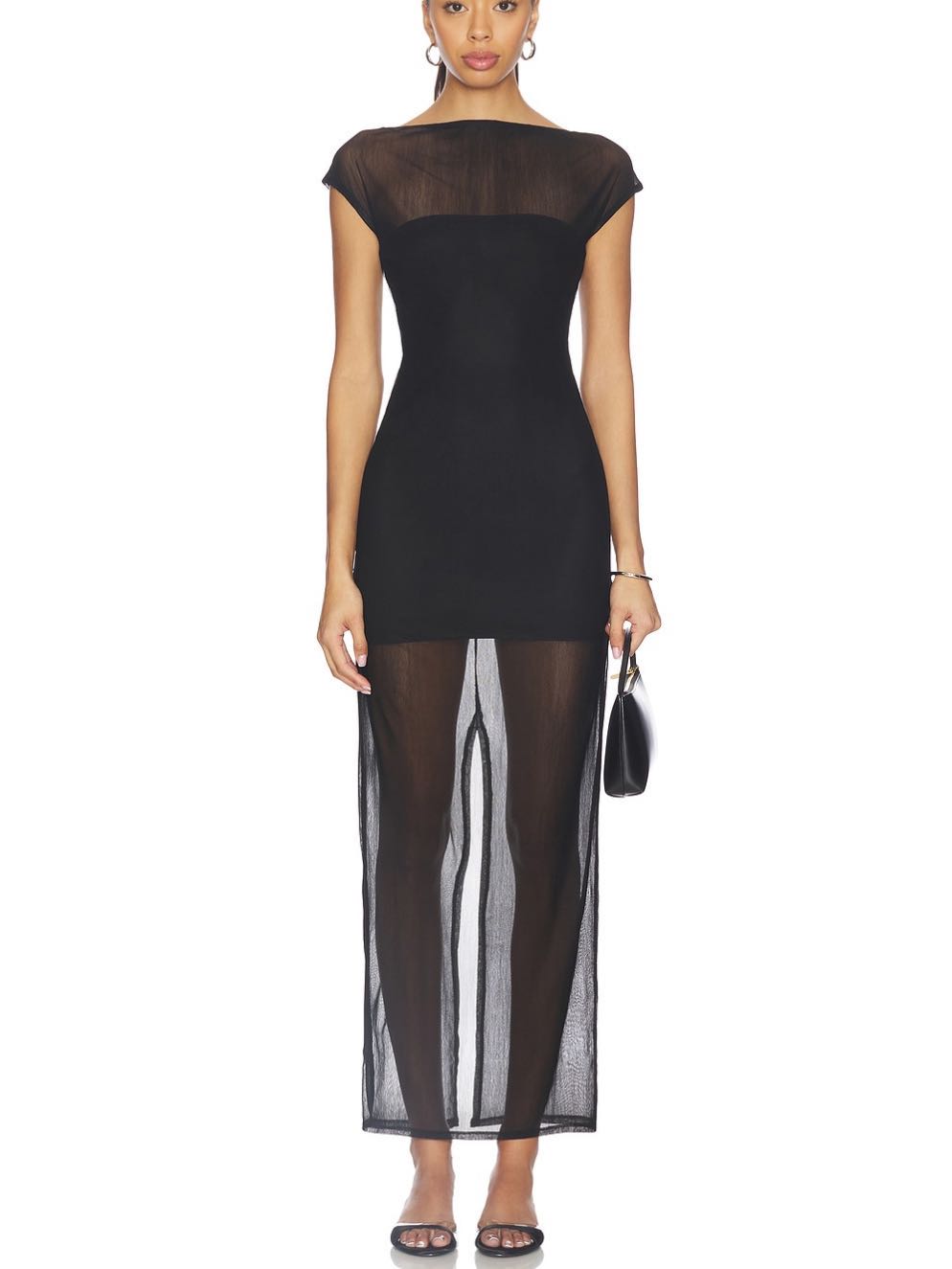 Black Sheer Maxi Dress