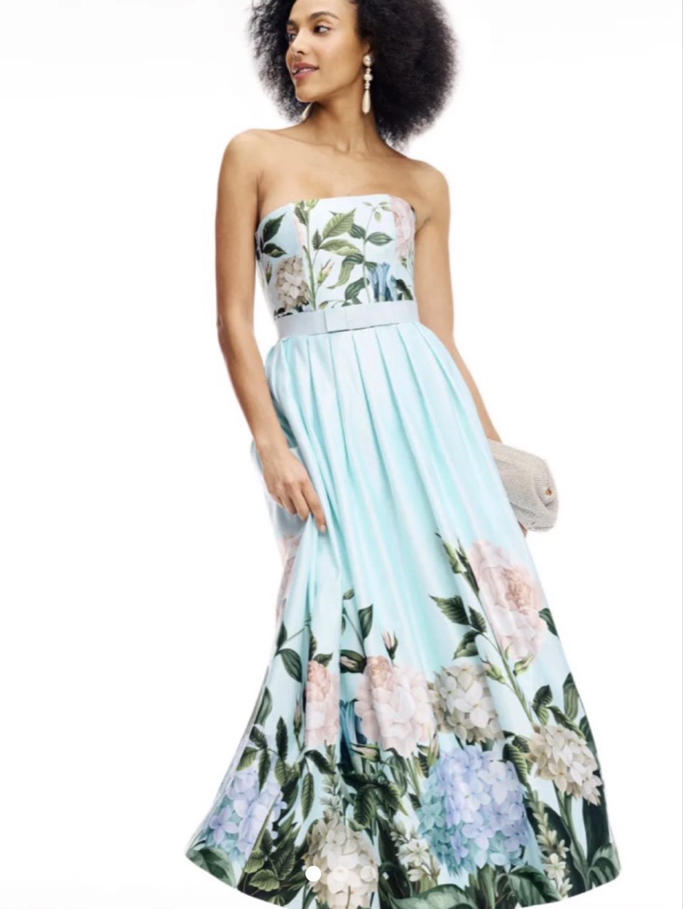 Nissa corset style maxi dress in hydrangea