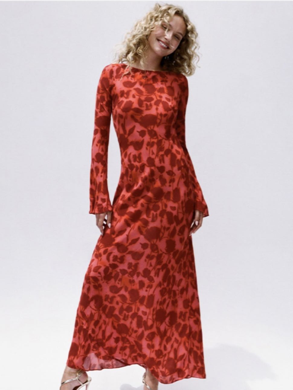 Red Floral Maxi Dress