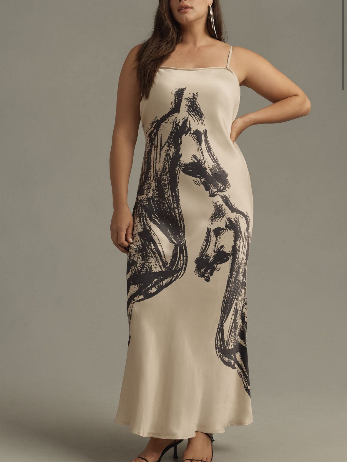 Satin Strapless Maxi Dress