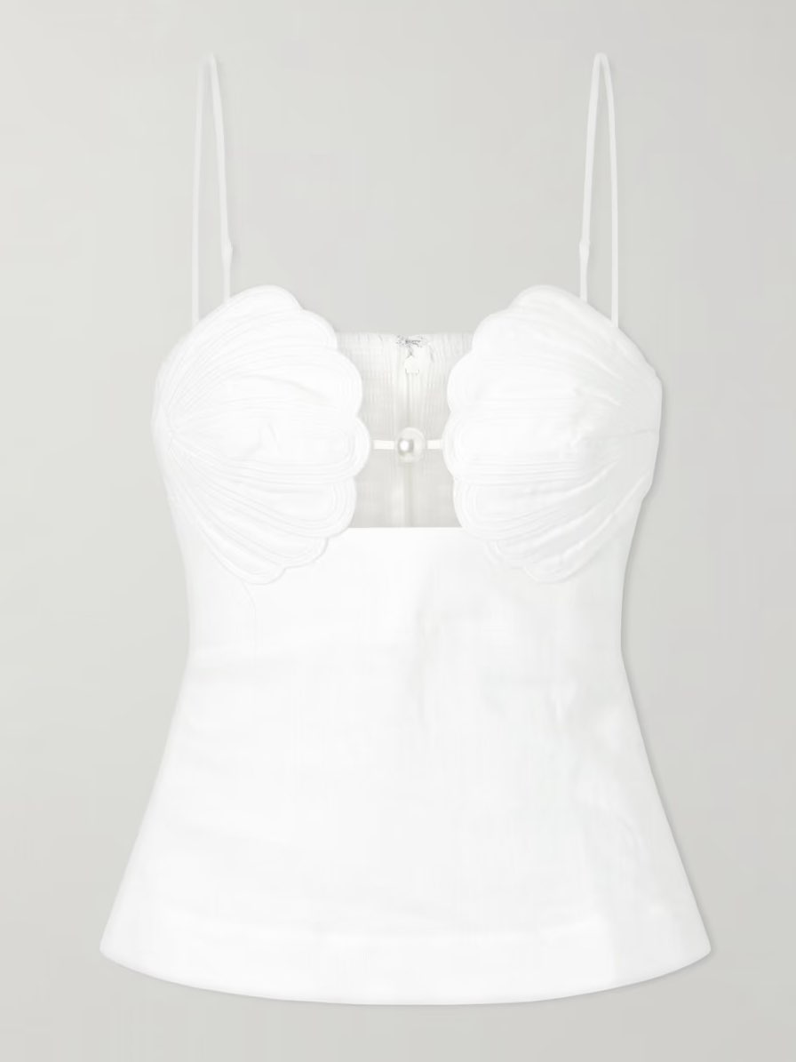 White Shell Cup Cami Top