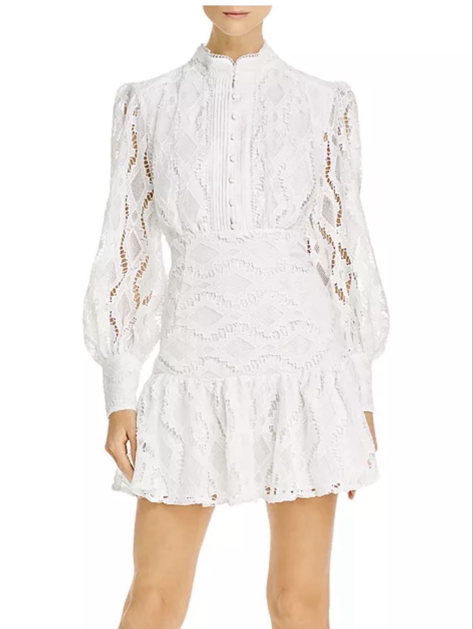 White Bardot lace dress