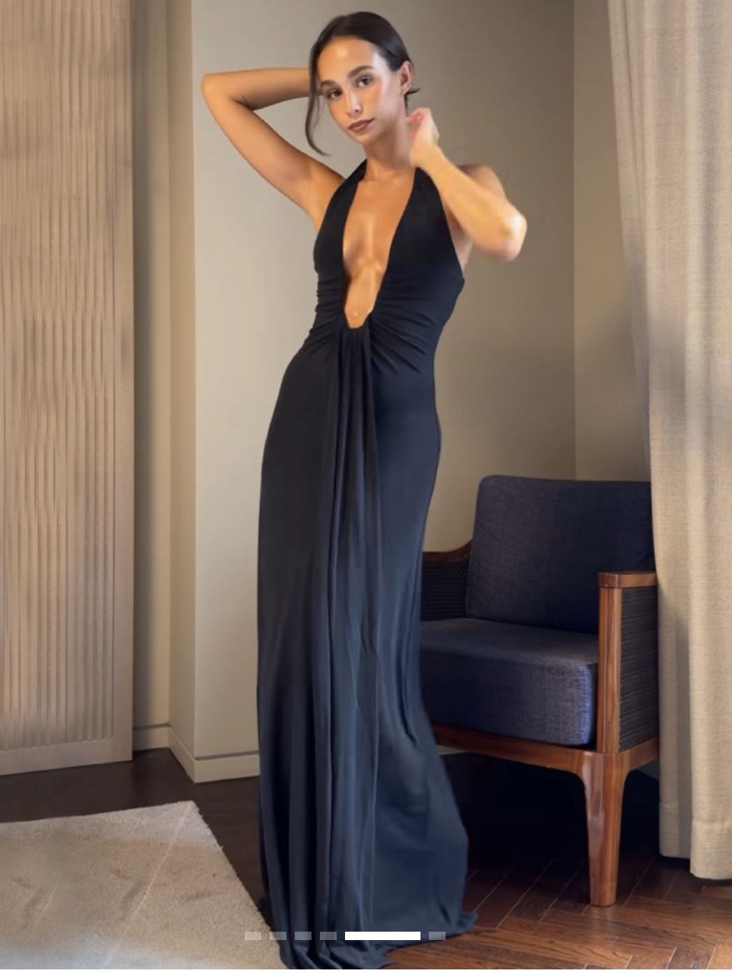 Black Halter Maxi Dress