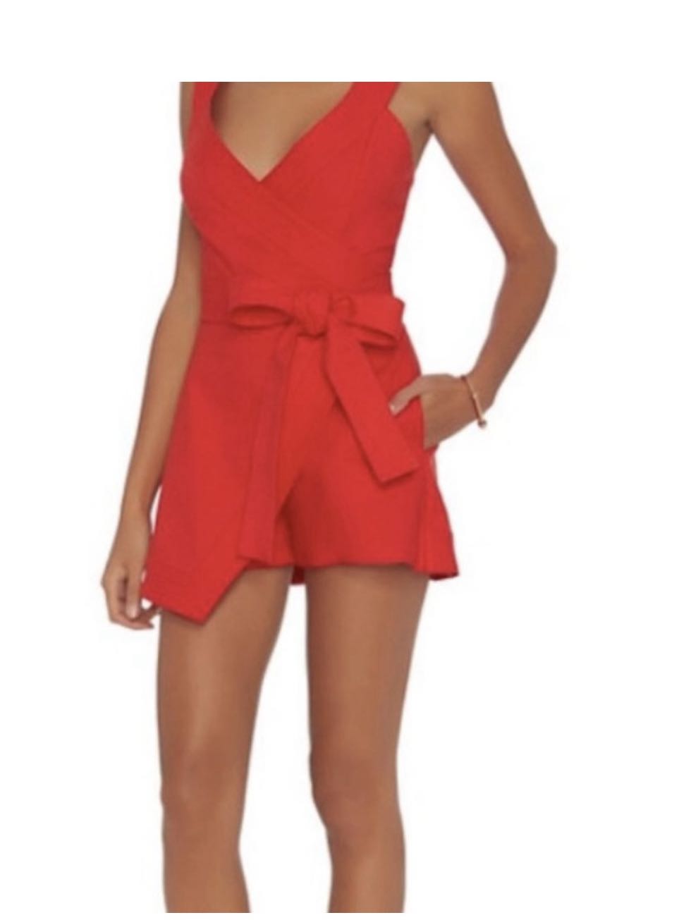 Alexis Denim Wrap Romper