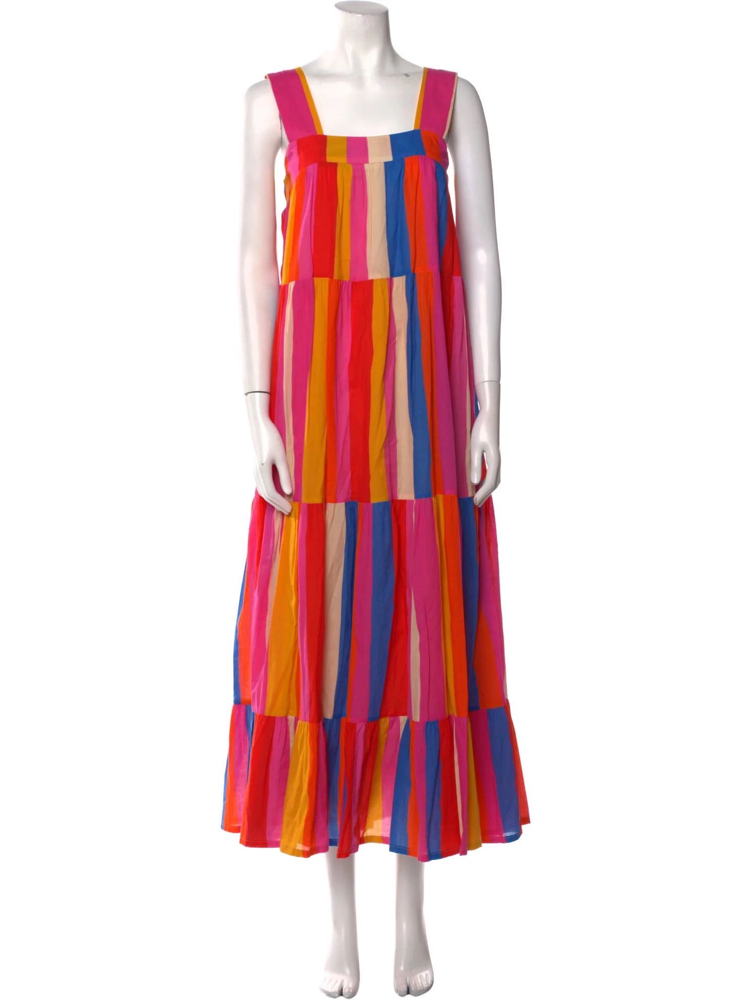 FARM Rio Striped Maxi Dress