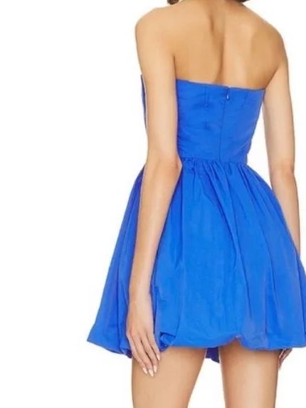 Blue strapless Amanda Uprichard dress